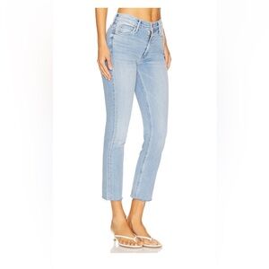 Mother Denim The Mid Rise Dazzler Crop Fray Jeans in Sun Kissed 25 NWOT